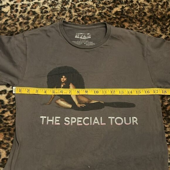 Lizzo Gray The Special Tour Distressed Graphic Shirt Music Singer Artist - Picture 5 of 9
